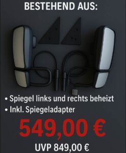 Multicar Fumo M31 Spiegel Komplettset